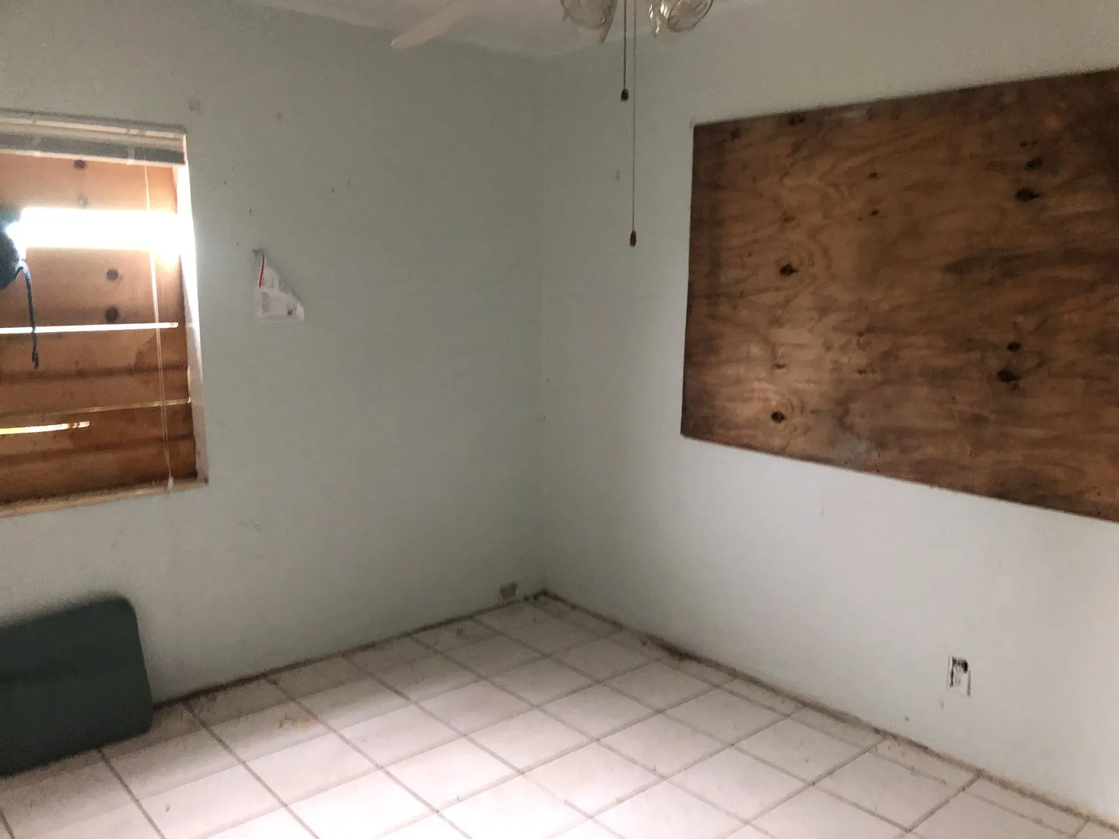 A room inside a house we bought in Broward, Florida, photographed as we found it