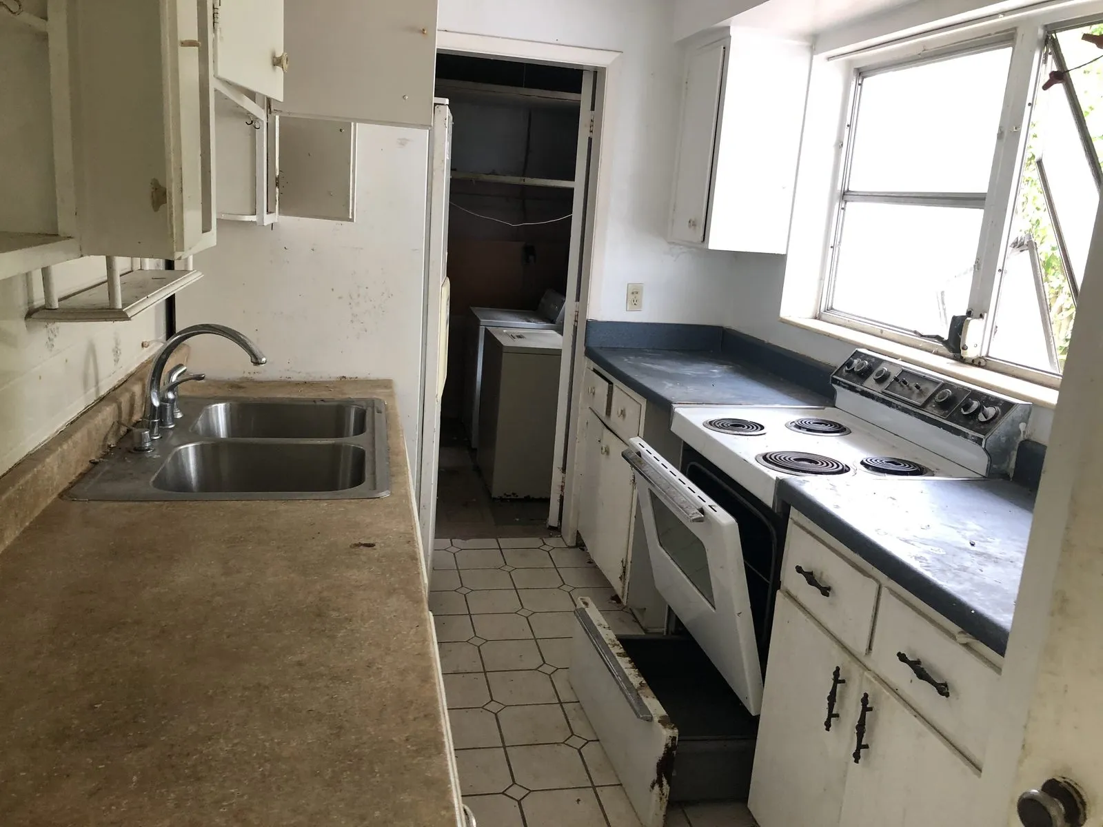 A room inside a house we bought in Broward, Florida, photographed as we found it
