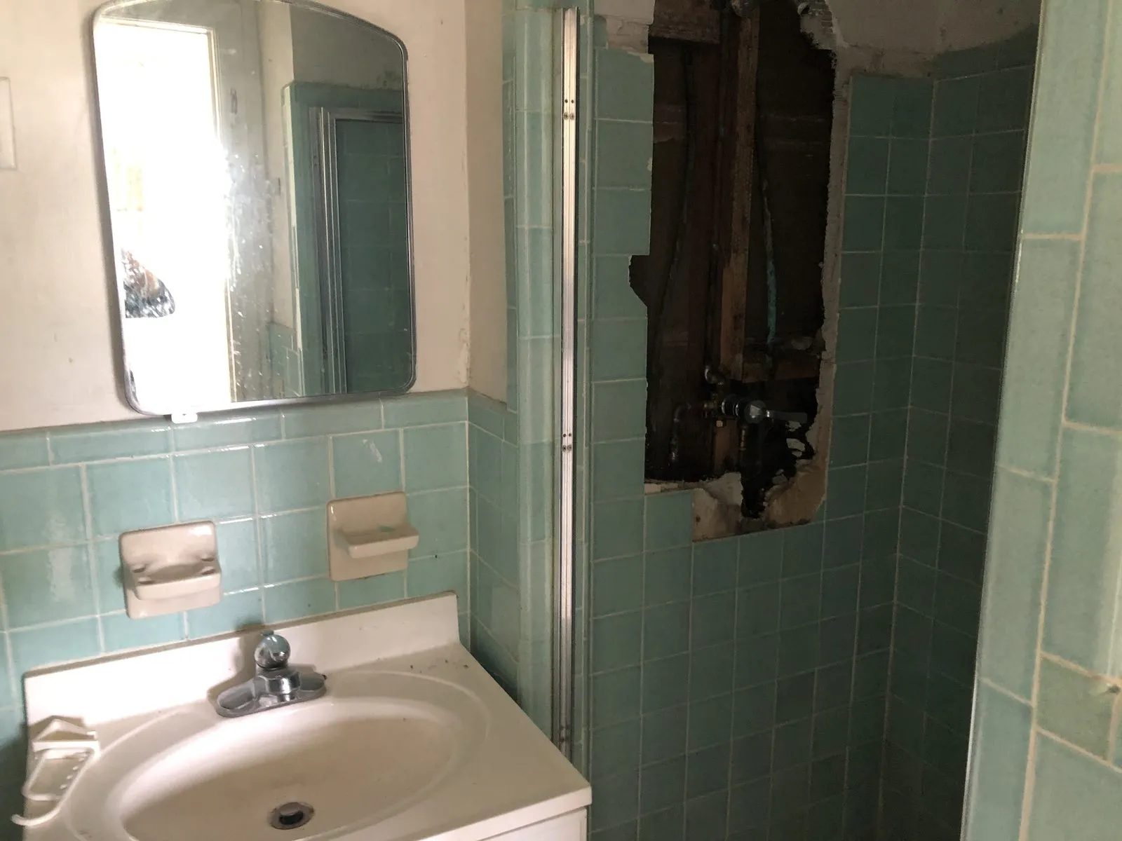 A room inside a house we bought in Broward, Florida, photographed as we found it