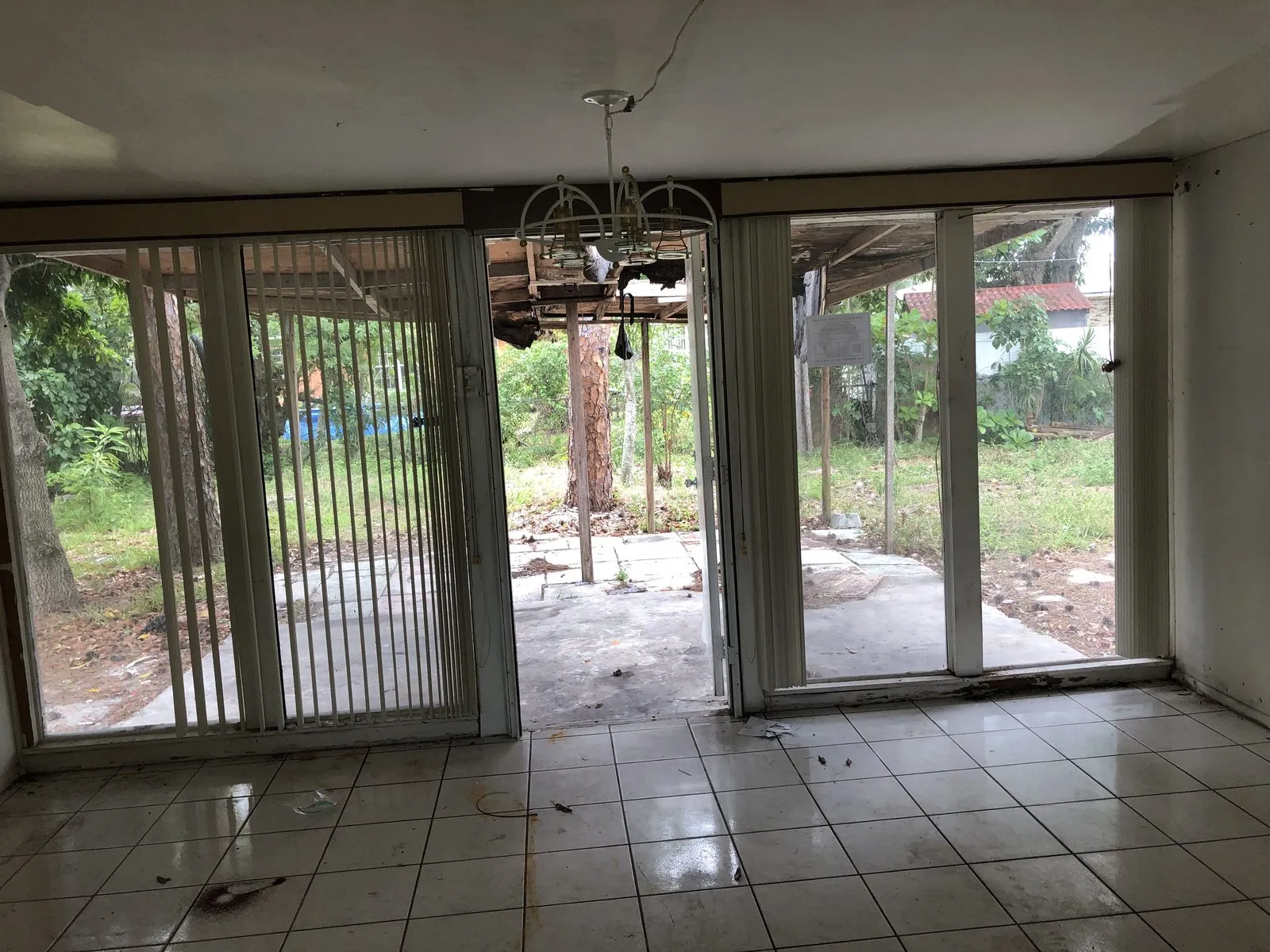 A room inside a house we bought in Broward, Florida, photographed as we found it